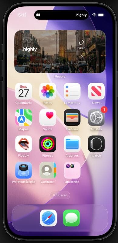 Widget Flashcard do Fluably